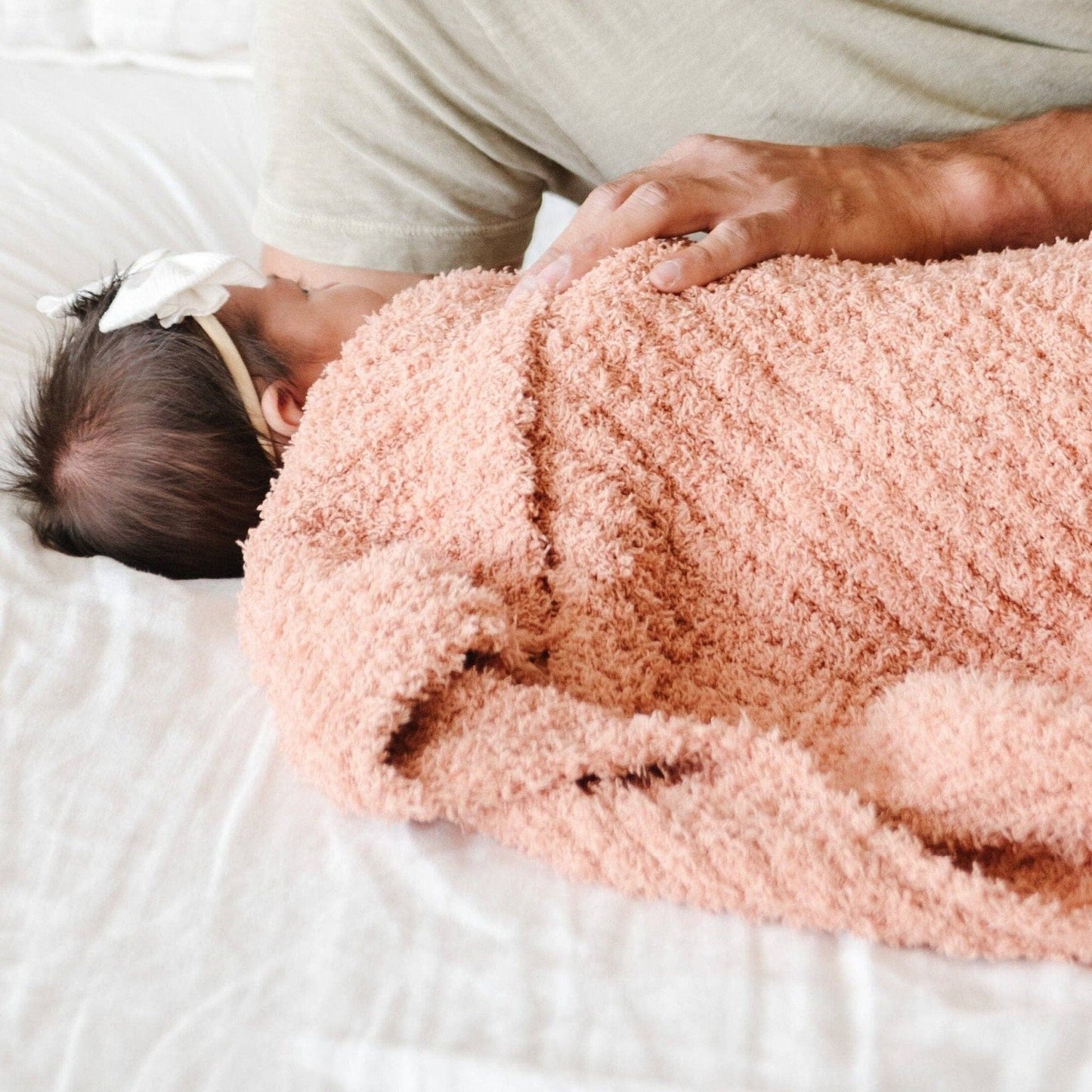 RIBBED BAMBONI® MINI BLANKETS: Moonbeam