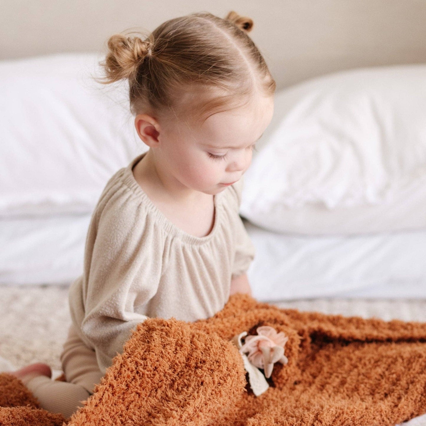 RIBBED BAMBONI® MINI BLANKETS: Moonbeam