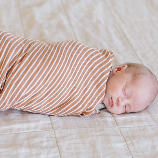 BAMBOO RAYON MUSLIN SWADDLES: Stripe