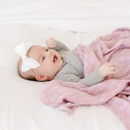 BAMBOO RAYON MUSLIN SWADDLES: Wildflower